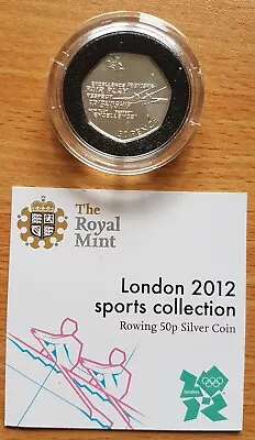 2011 50p Olympic Games Rowing BU Sterling Silver • £5.50