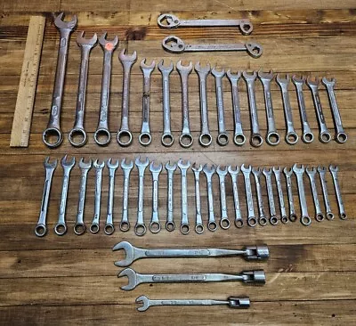 Combination Wrenches Set VINTAGE Tools Size SET BOX & OPEN END ☆US/Imported • $12.50
