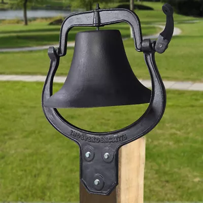 Outdoor Church School Antique Vintage Style Large Cast Iron Dinner Farm Bell • $112.49