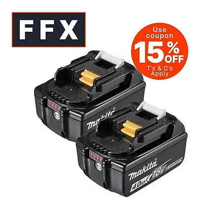 Genuine Makita BL1840 18v 4ah LXT Li-ion Battery Genuine 2pk 2x 4 Amp Twin Pack • £115