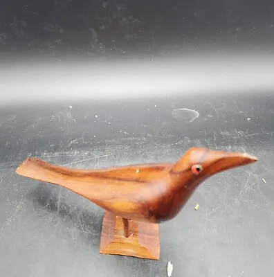 Vintage MCM Wooden Carved Birds Sculptur Mid Century Minimalist Abstract 60s 70s • $23.92