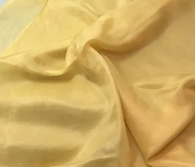 Hand Dyed GOLDEN YELLOW China Silk HABOTAI Fabric • $11.99