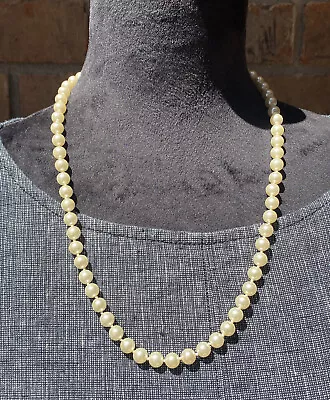 Vintage Single Strand Faux Pearl Necklace Jewelry • $7.99