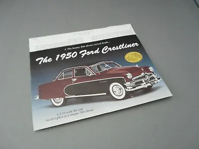 $11 • Buy Brochure Only(no Car)-1/24-danbury Mint- 1950 Ford Crestliner Coupe