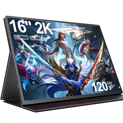 $299 • Buy 16 Inch 2K Gaming Monitor 120Hz Portable Monitor 16:10 Screen Laptop Monitor