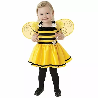 £12.99 • Buy Cute Girls Toddler Bumble Bee Baby Bug Fancy Dress Costume Book Week + Wings 2/3