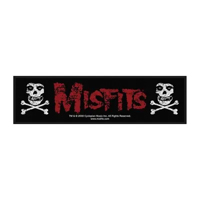 MISFITS Patch: CROSS BONES SUPER STRIP: Skull And Crossbones Official Merch Gift • £3.95