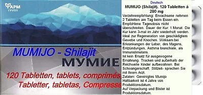 Mumijo (Мумиё) Altai 120 Tablets 24 Gr • £11.54