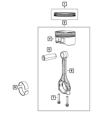 Genuine Mopar Complete Engine Piston Ring Set 68298025AB • $78.11