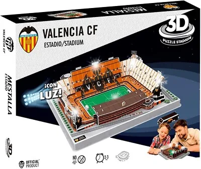 Valencia CF Mestalla Stadium 3D Jigsaw Puzzle With LED Floodlights • £29.99