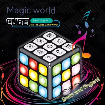 NEW Kids Magic Lighting Cube Music Flash Cube Multi-function Develop Game Toy • $29.99