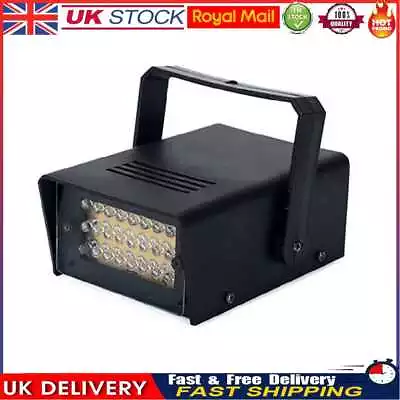 LED White Adjustable Stage Strobe Lights Remote Control Flash Disco Party Light • £8.92