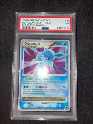 $11.50 • Buy 2008 Pokemon Glaceon Lv. X 98/100 - PSA 7 - Majestic Dawn PSA 8 NEAR MINT