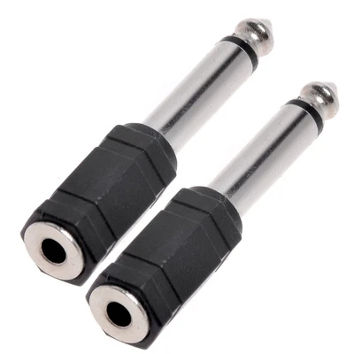 £5.08 • Buy 2pcs 6.35mm 1/4 Male To 3.5mm 1/8 Female Mono Audio Mic Plug Adapter Jack