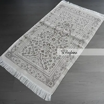 Thin Islamic Travel Prayer Rug Sajjada Muslim Mat Namaz Salah Sujjada • $14.99