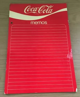 Coca Cola Memos Board Coke Soda Diner 11.5”x17.25” Vintage Sign • $33.15