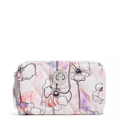 Vera Bradley Ultralight RFID Turnlock Wallet Anemone Watercolor • $43.59