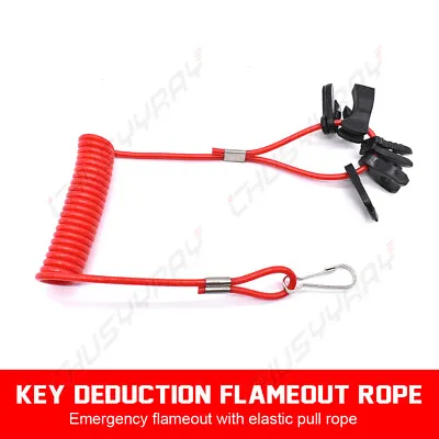 Outboard Cut Off Boat Motor Kill Stop Switch Safety Tether Lanyard Universal • $8.66