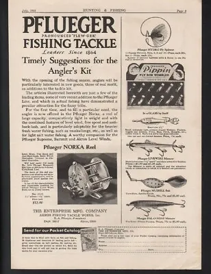 1931 Pflueger Bait Reel Rod Sport Fish Spinner Akron Angler Fly Bait Cost  21859 • $37.01