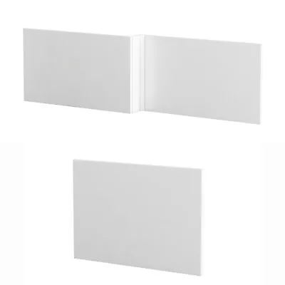 Bathroom MDF Wooden L Shaped Satin White Bath Front & End Panel 1500/1600/1700mm • £29.99