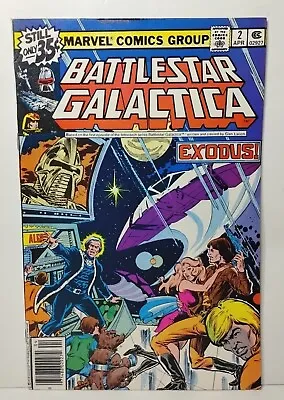 Battlestar Galactica 2 Newsstand Marvel Comic Book 1979 Scifi TV Show Bronze 70s • $1