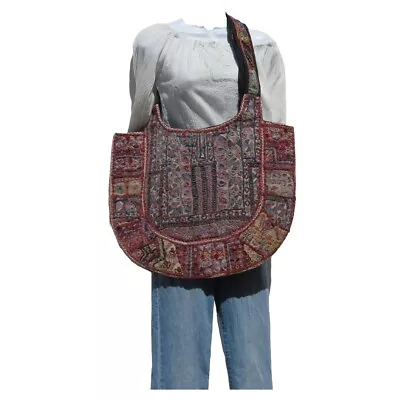 Authentic Gypsy Banjara|XLG Tote|Shoulder Bag|Boho|Bohemian|60s|Patchwork Style • $121.55