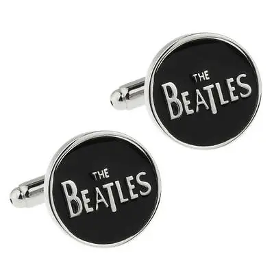 BEATLES CUFFLINKS Classic Rock Music Round NEW With GIFT BAG Fathers Day Groom • $11.95