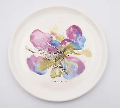 $254.10 • Buy 1986 Zao Wou-Ki Orchid Plate Workshop Segregated Perfect Condition