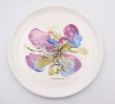 $254.10 • Buy 1986 Zao Wou-Ki Orchid Plate Workshop Segregated Perfect Condition