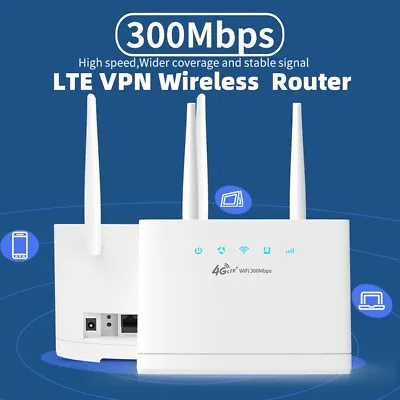 300Mbps WiFi 4G LTE Modem Router VPN Wireless Internet Router &SIM Slot-DT • $61.91