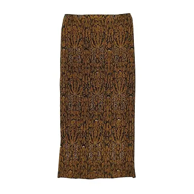 £60.35 • Buy Vintage Pleated Long Skirt Ethnic Paisley XL/Large Issey Miyake PLEATS PLEASE