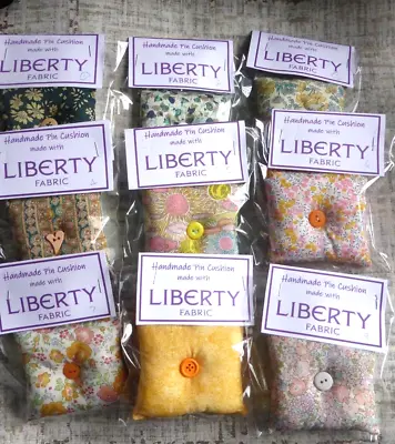 Handmade Pin Cushion Made With Liberty Fabric ***bnip ****free P & P**** • £3.95