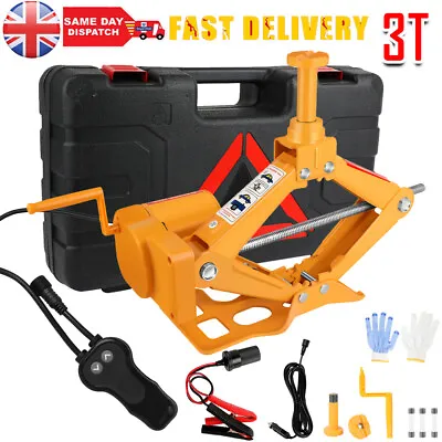 3 Ton DC 12V Automotive Electric Jack Lifting Scissor Jack Remote Hoist SUV Car • £56.99