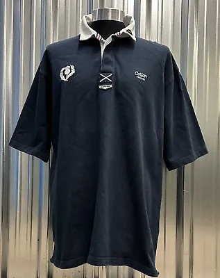 Cotton Traders Classics Scotland Rugby Shirt Navy Men’s Size XXXL 100% Cotton SS • £26.99