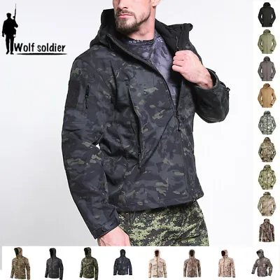 ESDY Waterproof Windbreaker Mens Jacket Soft Shell Tactical Military Casual Coat • $49.39