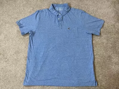 Vineyard Vines Edgartown Mens Polo Shirt Size L Blue • $22