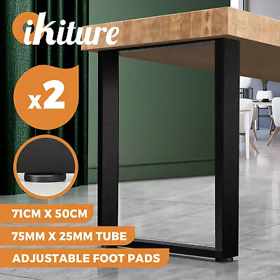 $105.90 • Buy Oikiture 2X Coffee Dining Table Legs Bench Box Steel Metal Industrial 71 X 50CM