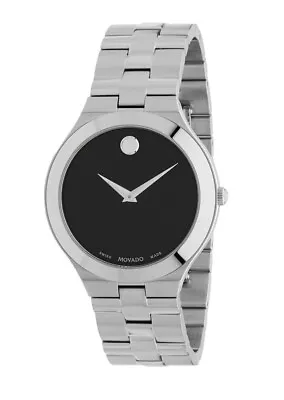 Brand New Movado Men’s Juro Stainless Steel Black Dial Watch 0607442 • $299