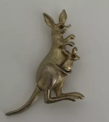 Vintage Avon Kangaroo Articulated Tail Gold Brooch • $7.99