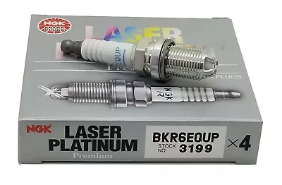 4 Plugs NGK BKR6EQUP/3199 Laser Platinum Spark Plugs • $50.57