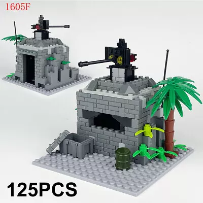 MOC Military PDF Paper Instructions Turret Bunker Post Mini Army Figures Set DIY • $10.55