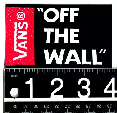 VANS OFF THE WALL STICKER 4 In X 2.4 In Red/Black/White Skate Surf Snow Decal • $3.95