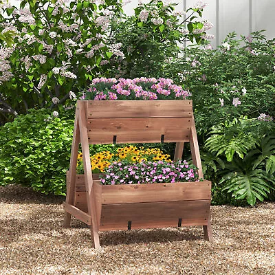 Vertical Raised Garden Bed Planter Stand 21  X 8  X 8.5   W/ 3 Planter Boxes • $79.49