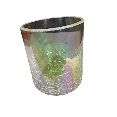 Yankee Candle Crackle Pearlescent Votive Candle Holder • £11.54