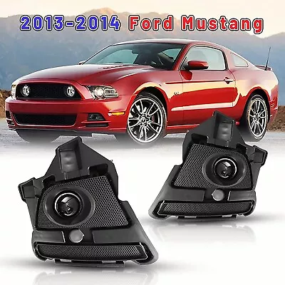 $102.40 • Buy For 2013-2014 Ford Mustang Fog Light Front Clear Bumper Driving Lamps W/ BEZEL