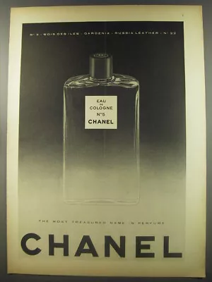 1956 Chanel Eau De Cologne No. 5 Ad - The Most Treasured Name In Perfume • £19.29