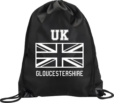 Backpack Bag Gloucestershire Uk United Kingdom Union Jack Gym Handbag Sport M1 • £7.50