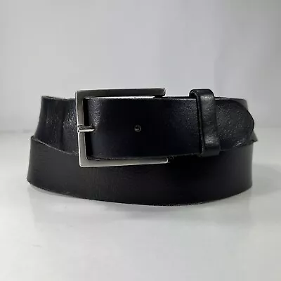 H&M Stretched Black Leather Dress Belt - Men's Size 36 • $12.80