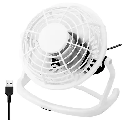 Metal Desk Fan Mini Usb In Small Quiet Personal Cooler Portable Table Size Uk • £5.29