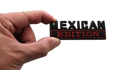 1pc Mexican Edition Emblem Metal Badge Sticker Decal For Cars Truck Black Red • $8.49